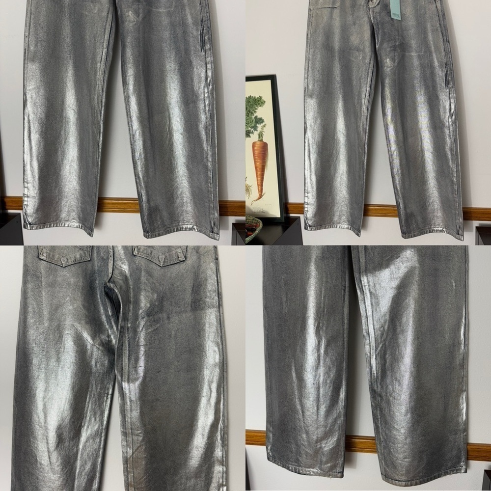 REVICE NWT Fly Silver wide leg jeans size 32 - Picture 3 of 16
